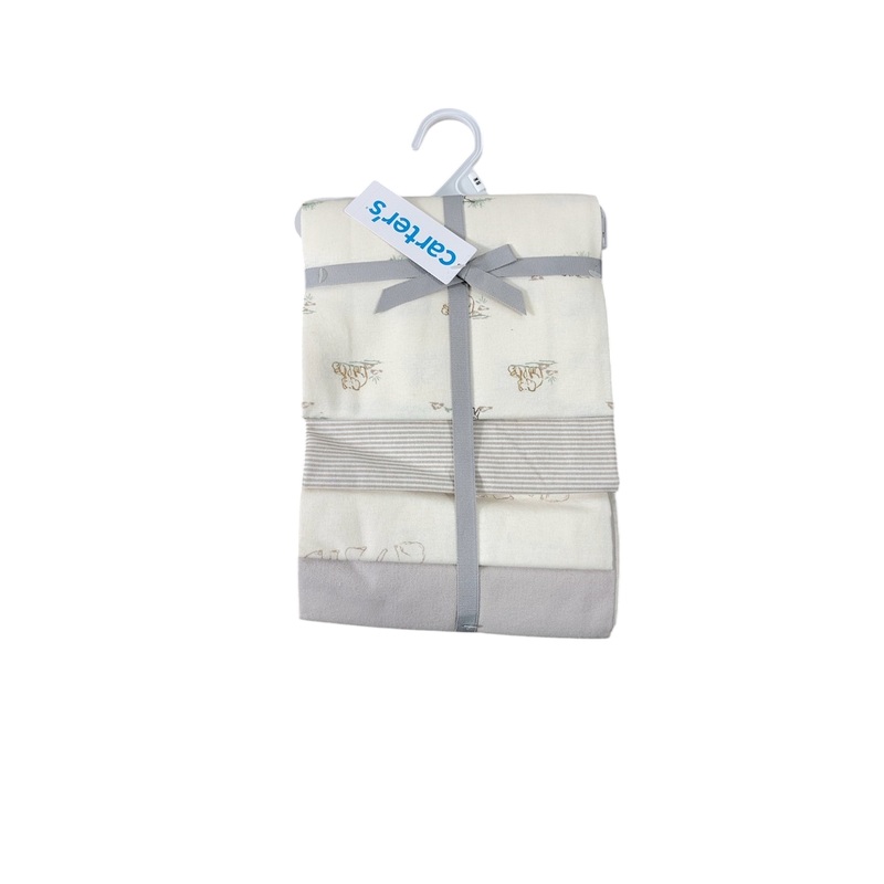 Carters Receiving Blankets, White/Grey