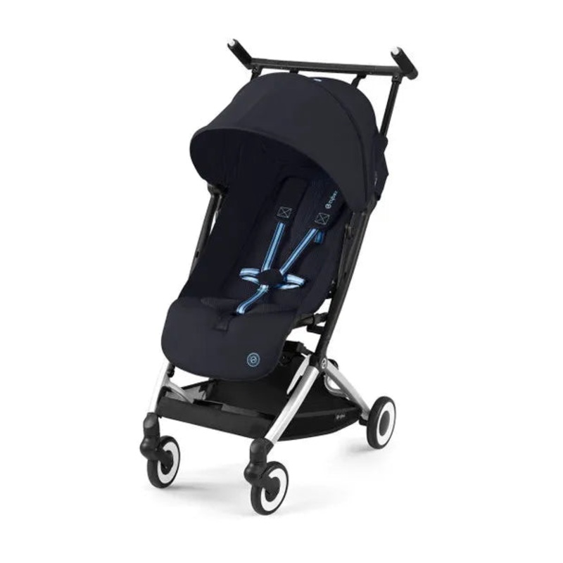 Libelle 2 Stroller – Siver Frame with Dark Blue Seat