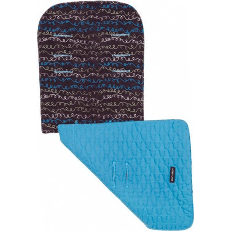 Maclaren Reversible Seat Liner Scribbles Coffee/Ocean