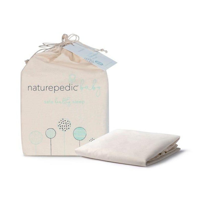 Naturepedic – Waterproof Organic Cotton Mattress Pad – Crib Flat