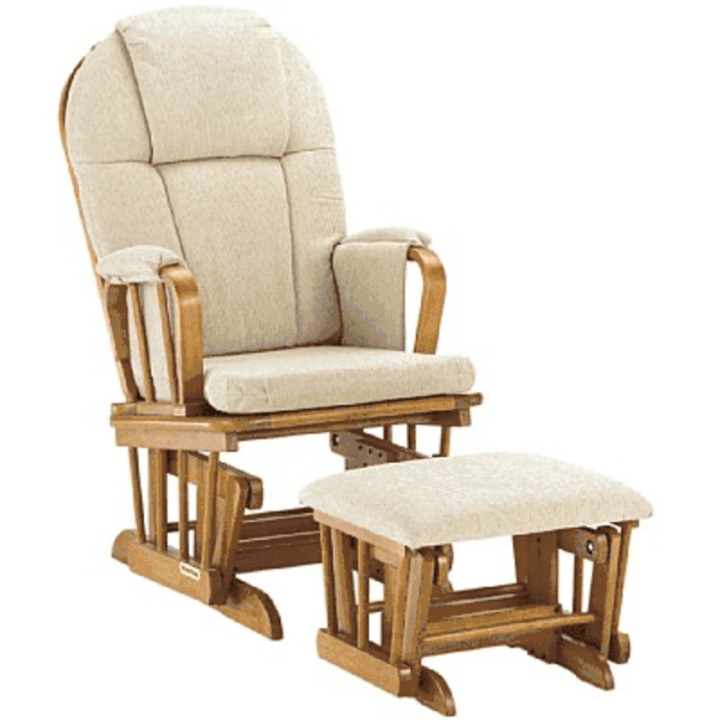Shermag – 37913CB26 Glider with Ottoman in Pecan