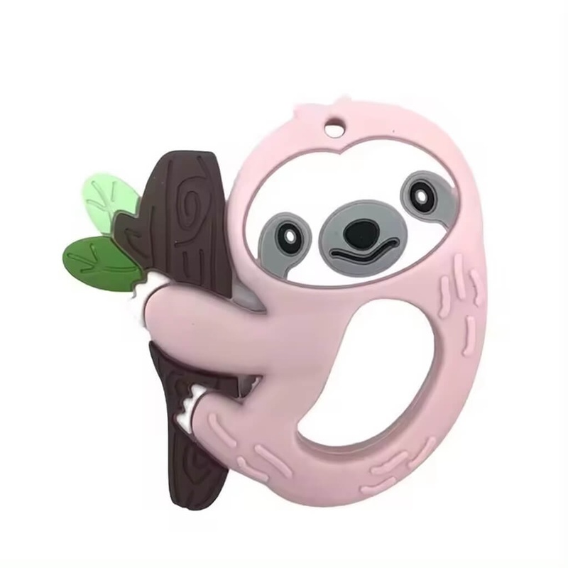 Silicone Teether – Baby Sloth Pink