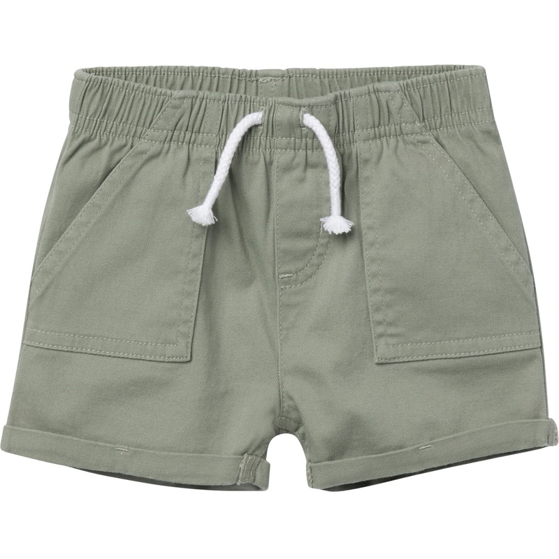 Baby & Toddler Girls Olive Stretch Twill Shorts