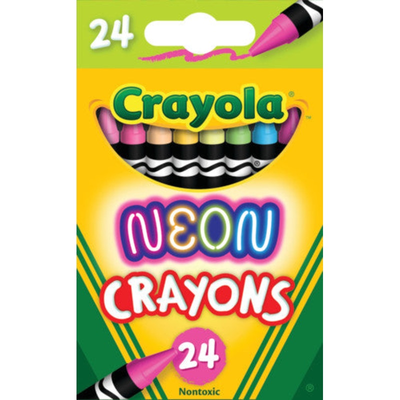 Crayola Neon Crayons, 24 Colors