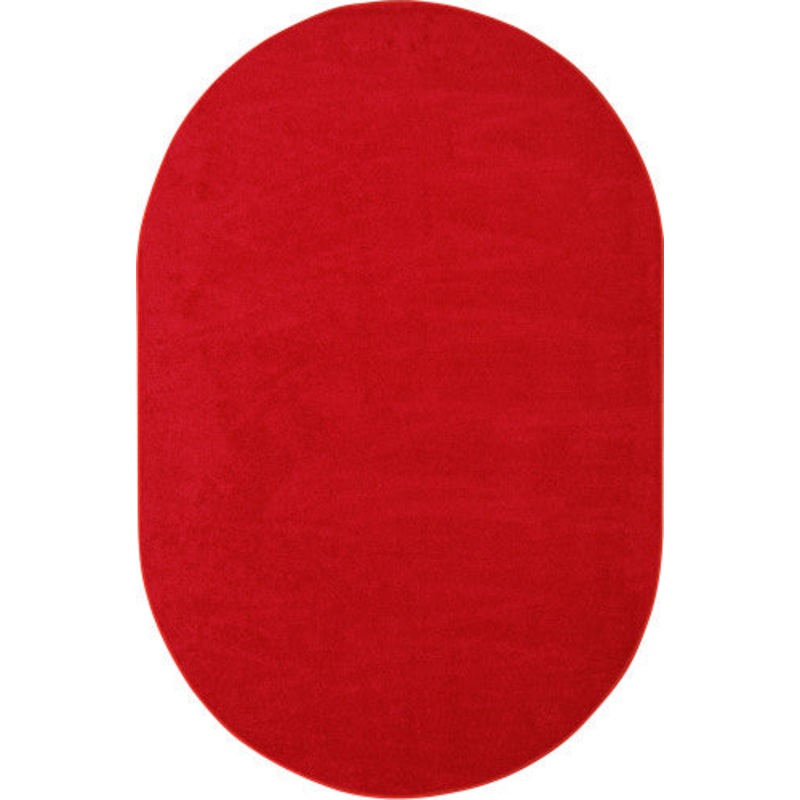 Endurance Solid Color Rug, 12′ x 7’6″ Oval, Red