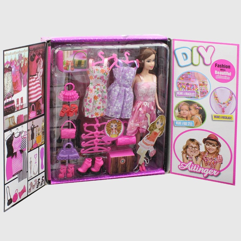 Girl’s Fashion Stylish Doll With Dresses and Accessories