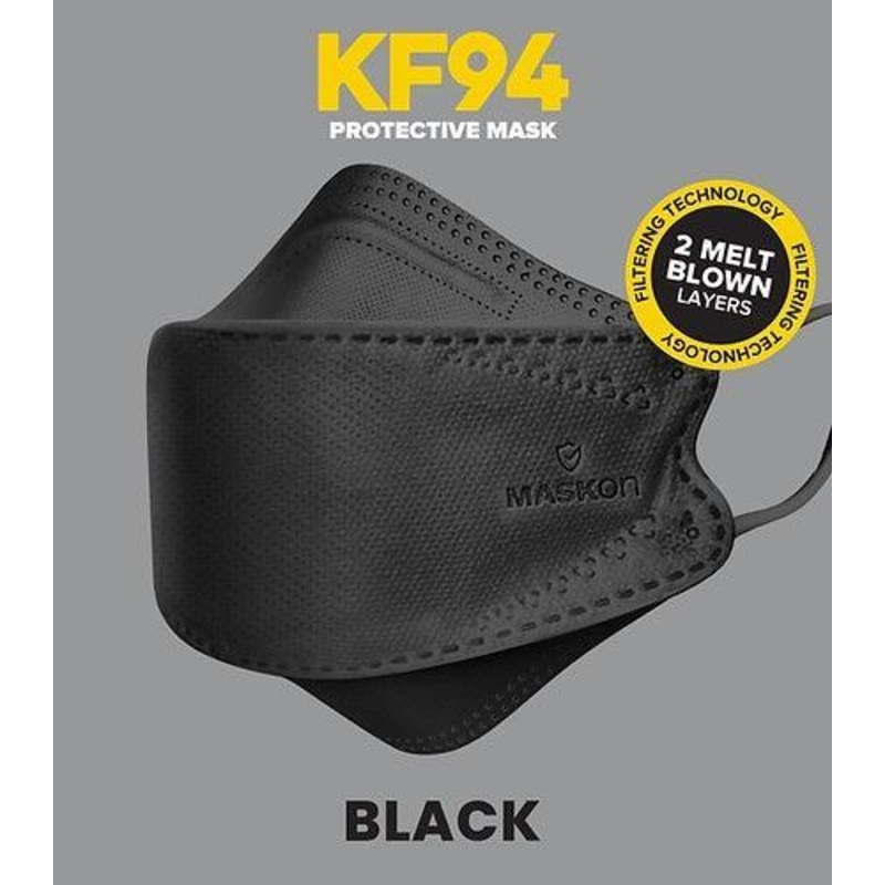 Maskon Adults KF94 – Black (10 Pack)