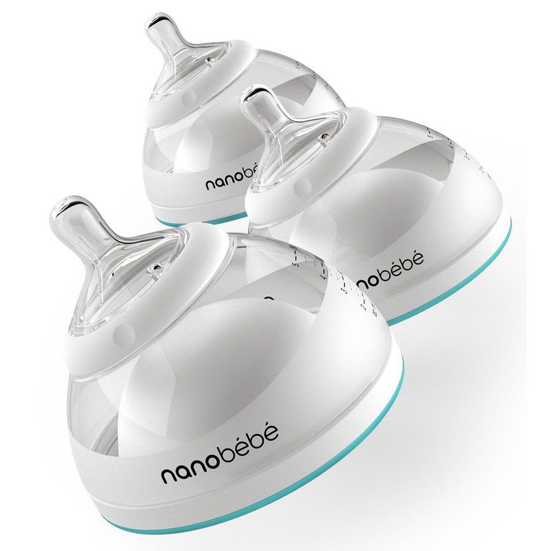 Nanobebe Breastmilk Bottle Three-Pack – Teal