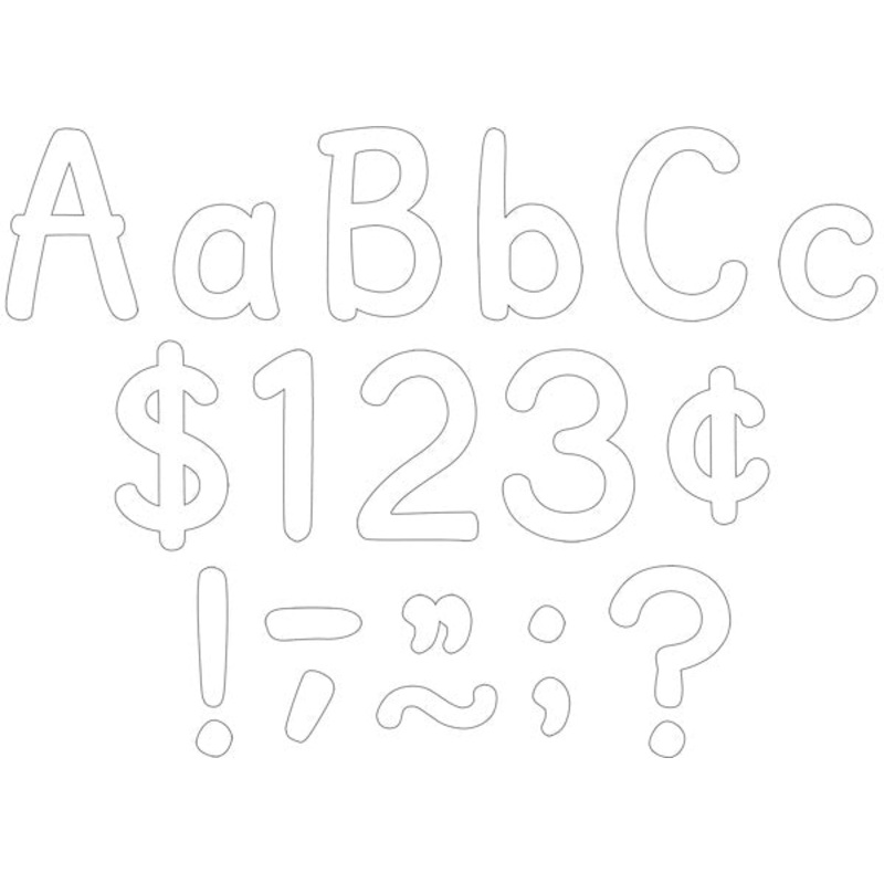 White 4″ Modern Classic Letters Combo Pack