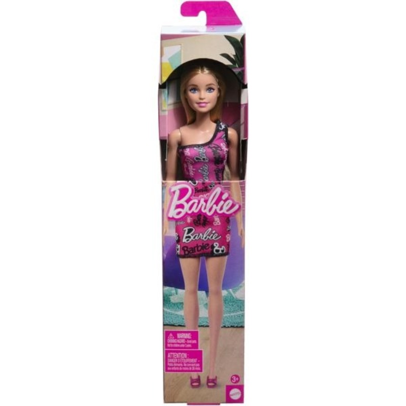 Barbie Fashion Doll  Blonde Hair & Pink Dress