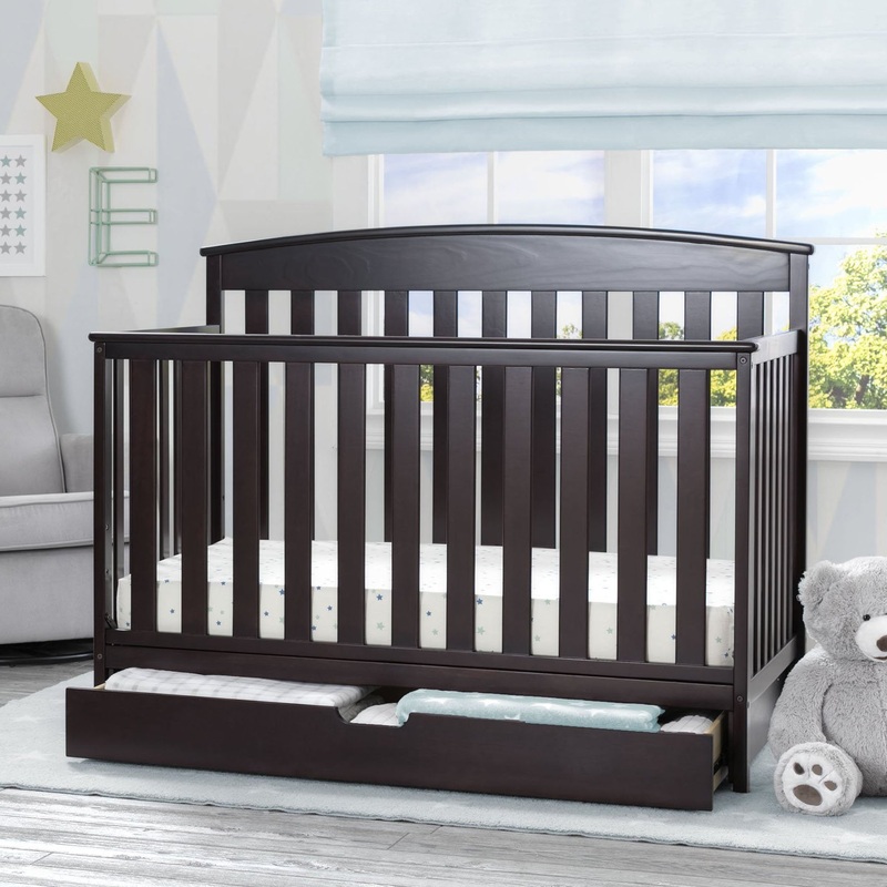 Duke 4-in-1 Convertible Baby Crib with Under Drawer