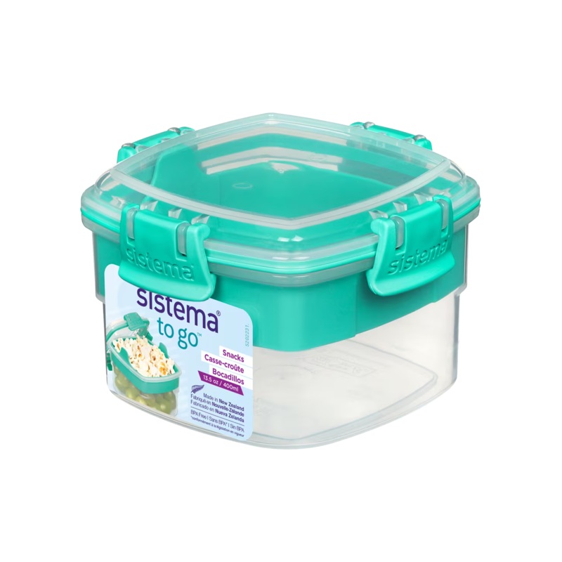 Sistema Lunch Box  BPA Free Plastic Aqua 400ml