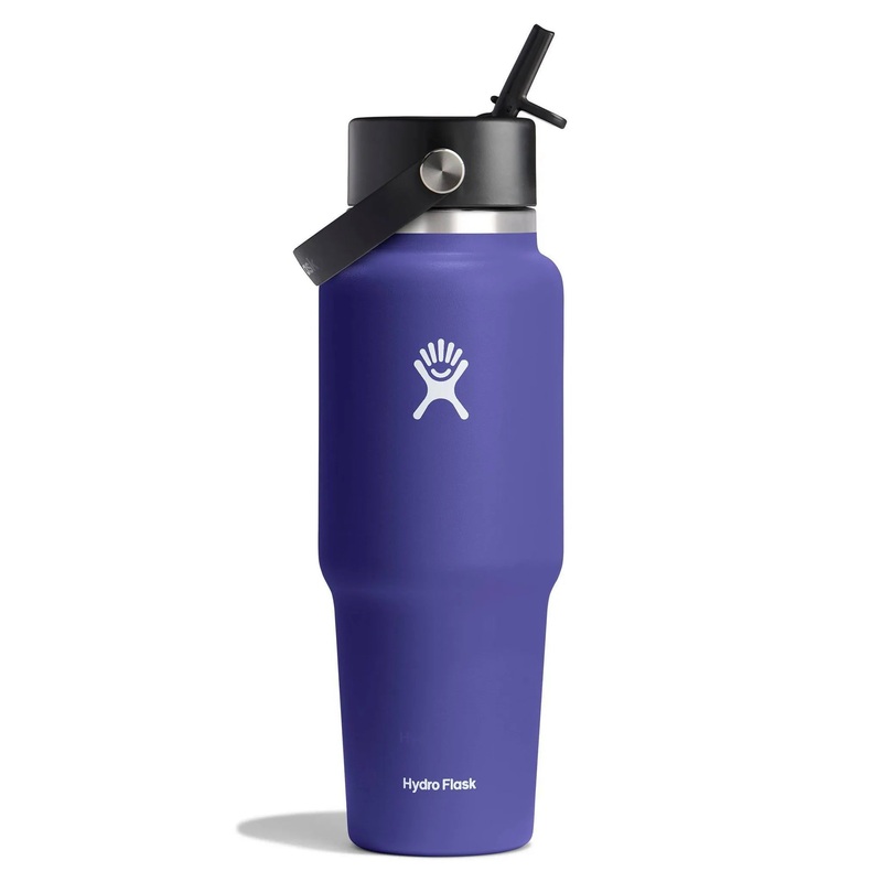 32oz Wide Mouth Flex Straw Travel Water Bottle Phantom