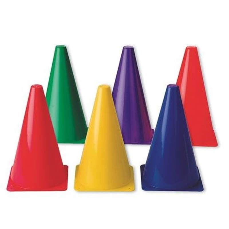 9″ Rainbow Cones (Set of 6)