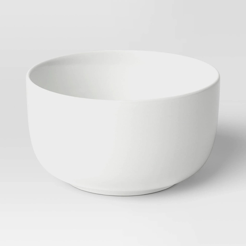 92oz Porcelain Serving Bowl White – Threshold: Round Fruit Dish, Oven & Microwave Safe, Dishwasher Safe