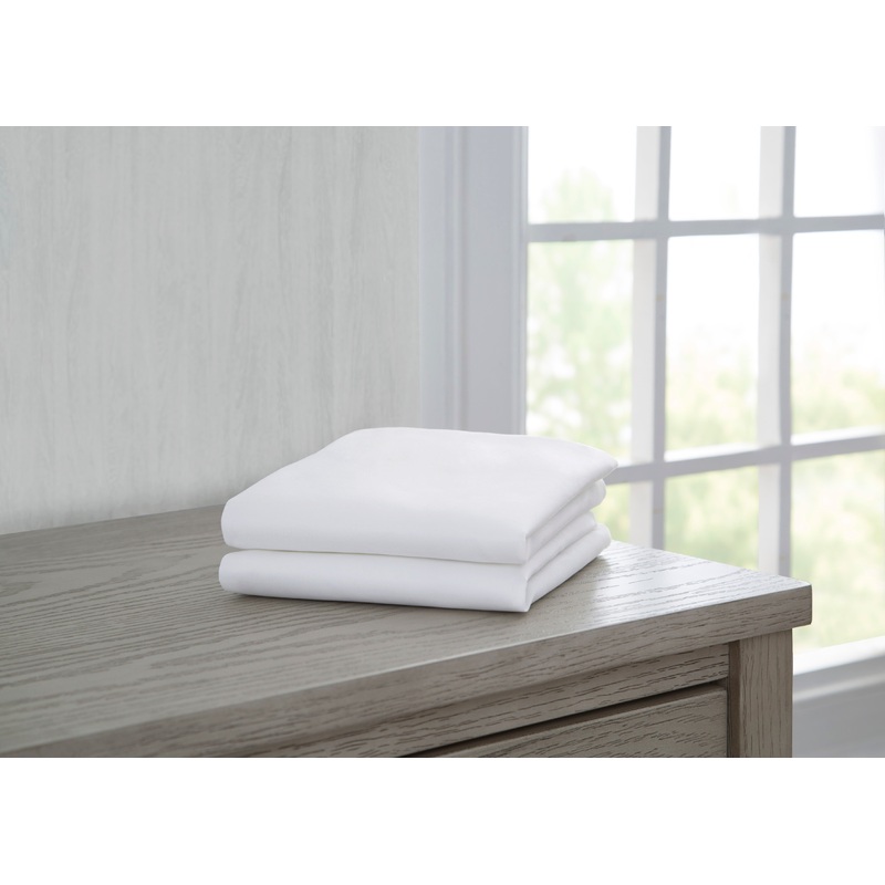 Fitted Bassinet Sheet Set, 2-Pack – Compatible with the Following Delta Children Bassinets: 27504 & 27505