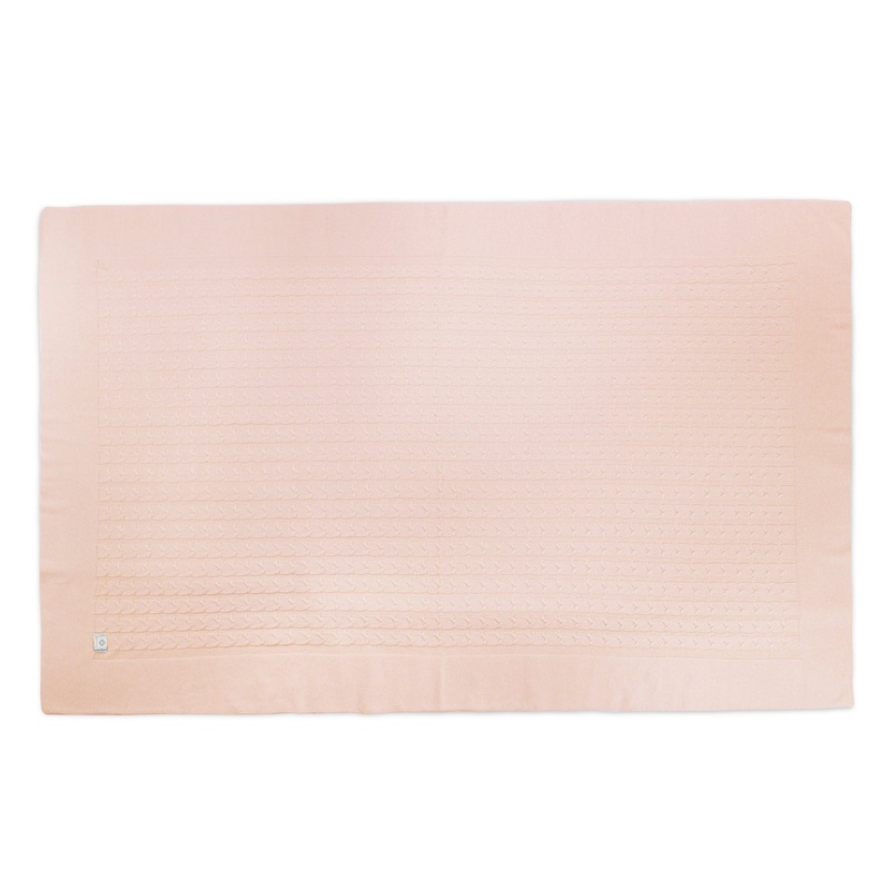 Quilted Crib Blanket – Soft Pink