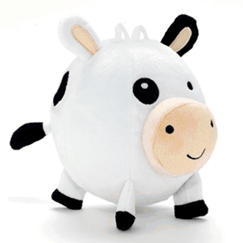 Skip Hop Funky Farmyard Roll Around Cuddly Chime Cow Ball