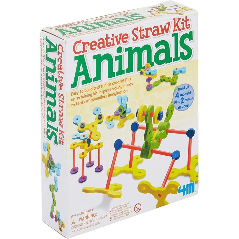 4M Creative Straw Kit – Animals