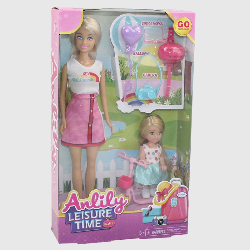 ANLILY CHILDREN’S DOLLS MOTHER AND DAUGHTER BLONDE HAIR SCOOTER