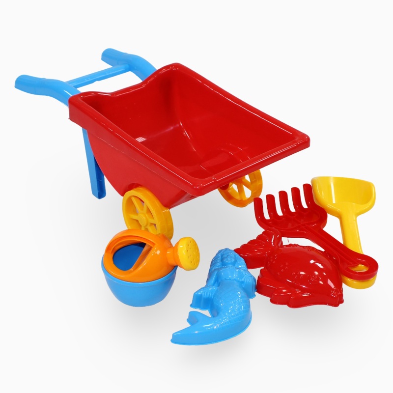 Beach Wheelbarrow Set  Red