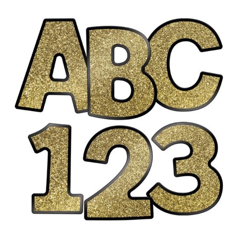 Gold Glitter Combo Pack EZ Letters