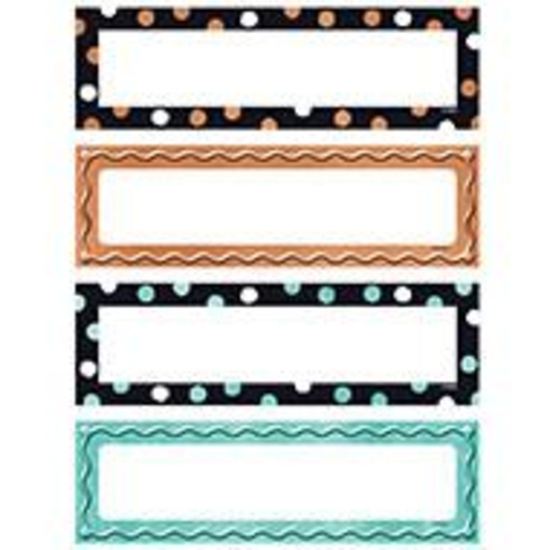 I  Metal Dots & Embossed Desk Toppers Name Plates Variety Pack