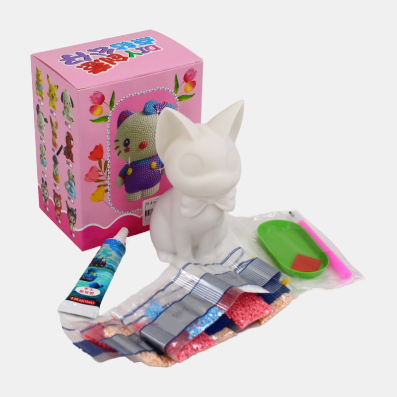 Kitty DIY Diamond Painting Piggy Bank