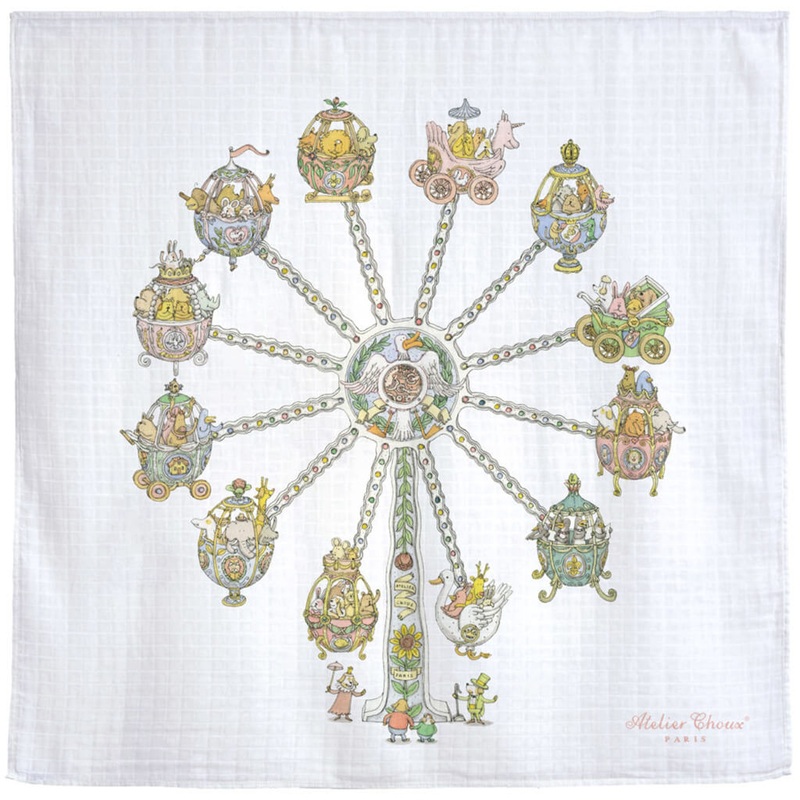 Organic Swaddle Blanket Ferris Wheel