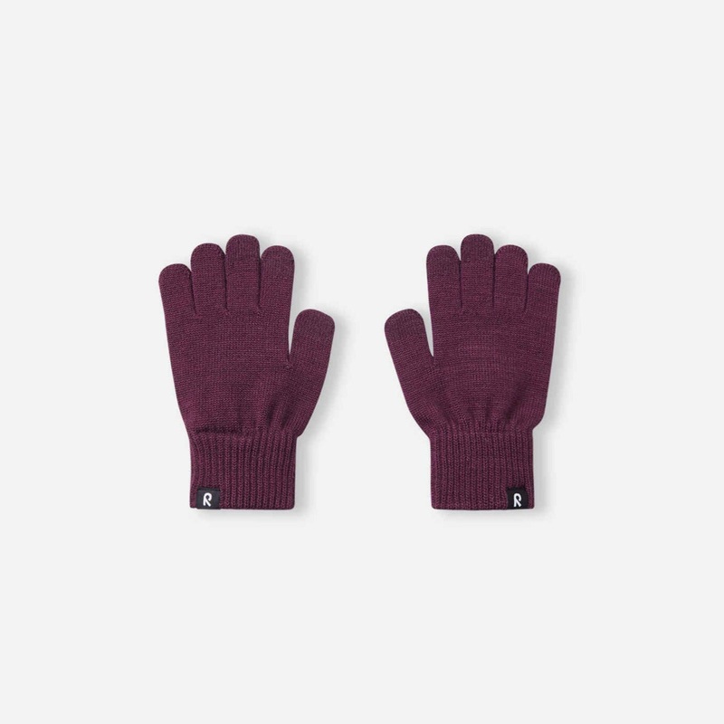 Rimo Wool Blend Knitted Gloves – Deep Purple