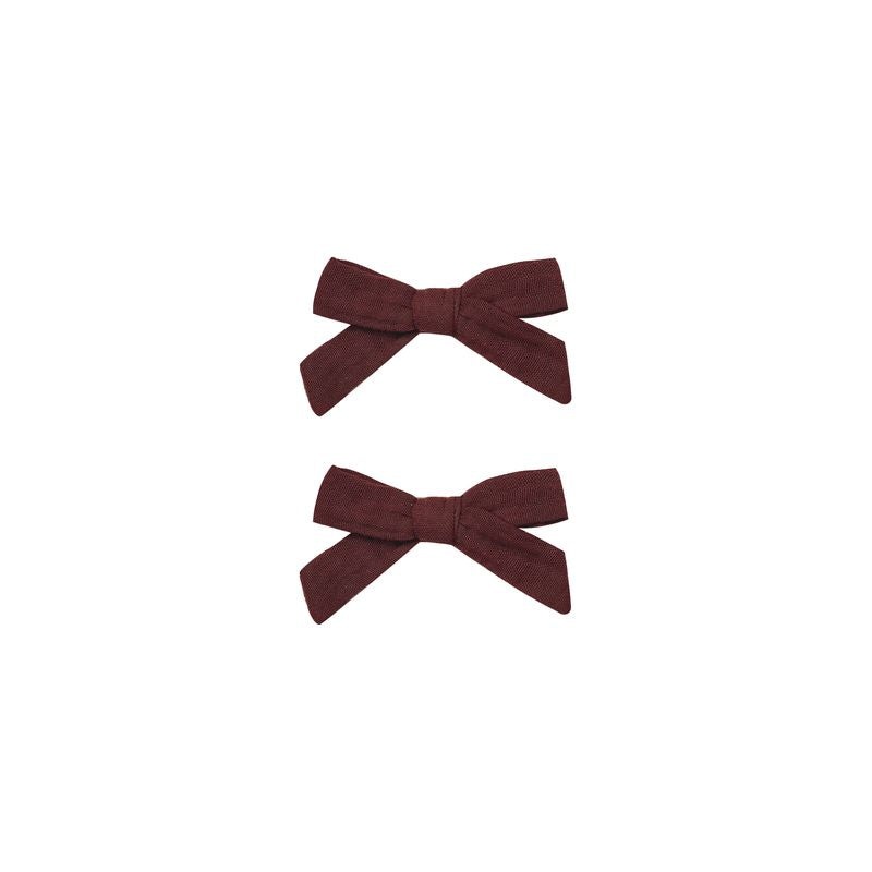Rylee + Cru Bows Set Of 2 – Burgundy