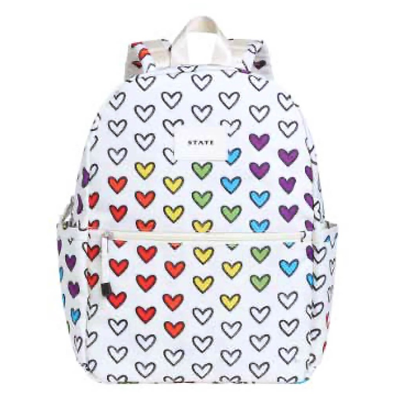 STE Kane Kids Travel Backpack Rainbow Hearts