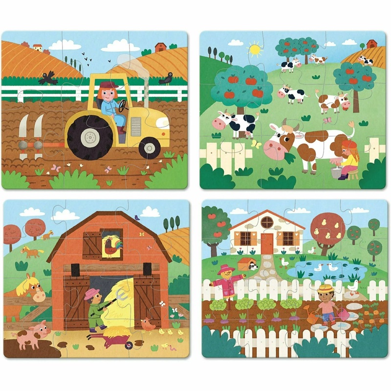 Vilac – 4 Farm Evolution Puzzles