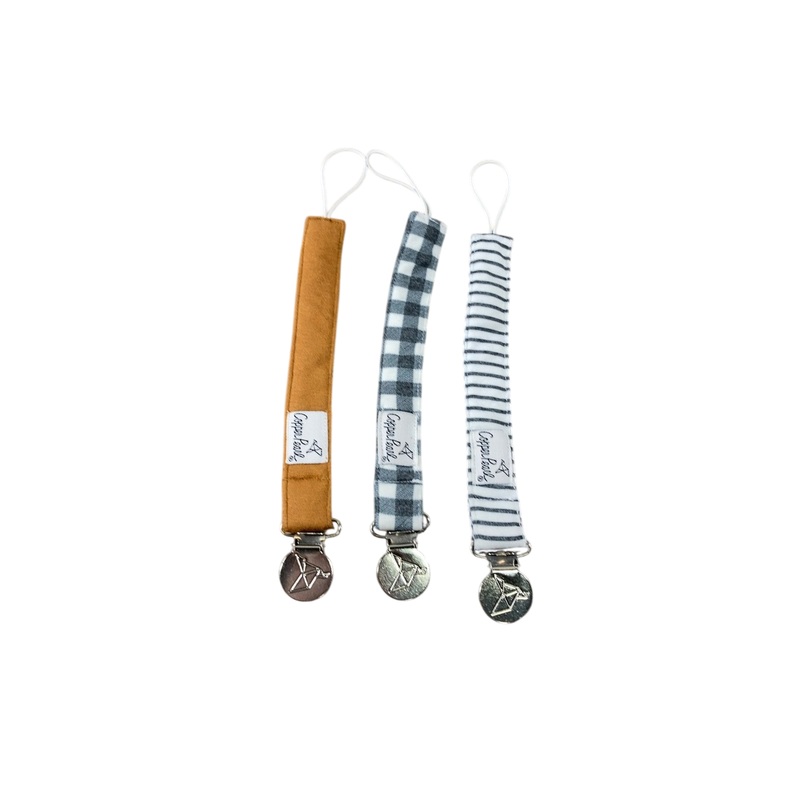 Copper Pearl Binky Clip Set 3-pack, Scotland