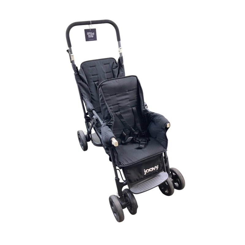 Joovy Caboose Too Graphite Sit and Stand Double Stroller, 2019, Black