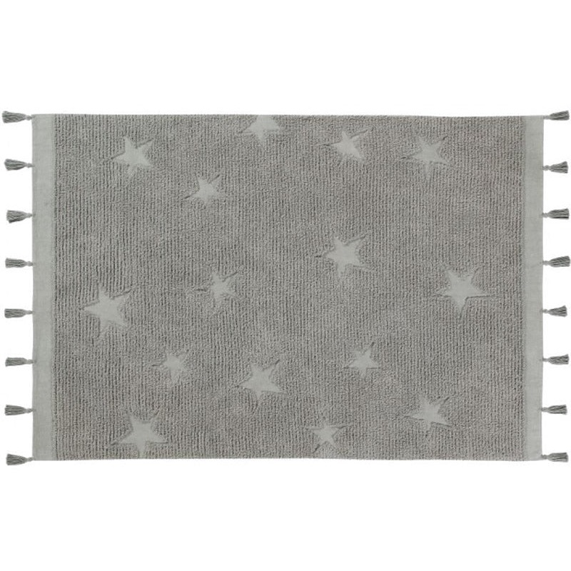 Lorena Canals Hippy Stars Rug – Grey (4’x 5’9″)