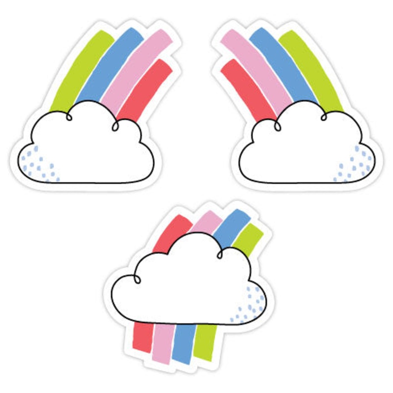 Rainbow Skies (Rainbow Doodles) Designer 3″ Cut-Outs