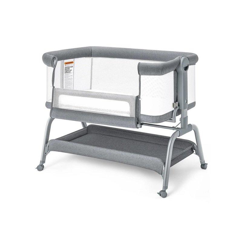 Baby Bassinet 3 in 1 Bedside Sleeper – Gray