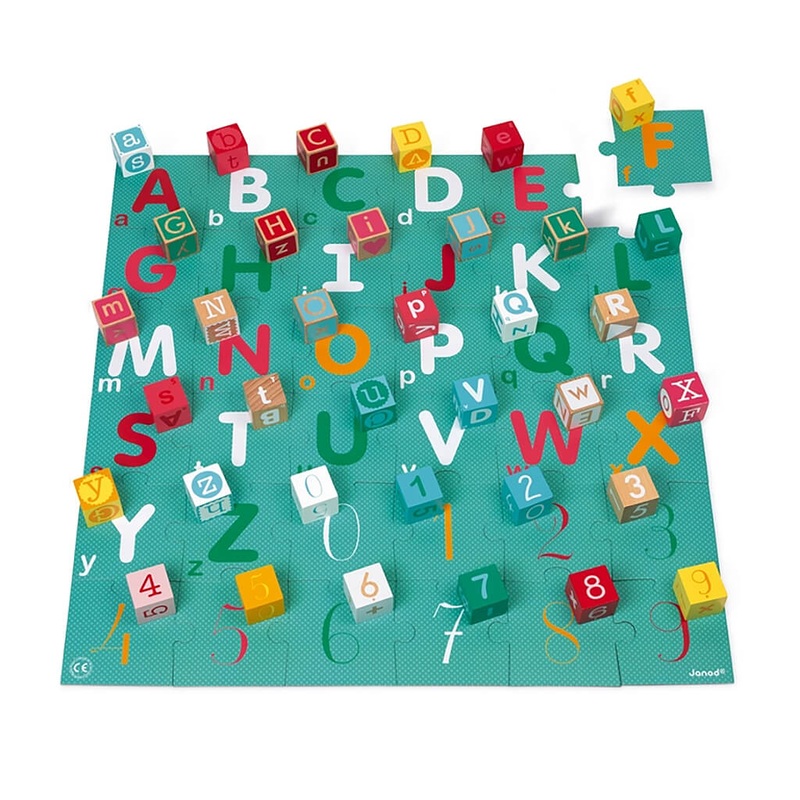 JTY Kubix 40-Cube Set + Letters/Numbers Puzzle