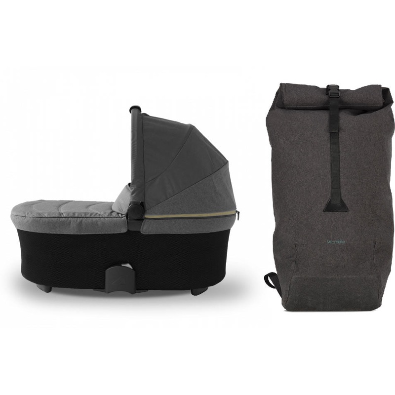 Micralite SmartFold Bassinet & Shopping Bag Accessory Bundle – Carbon