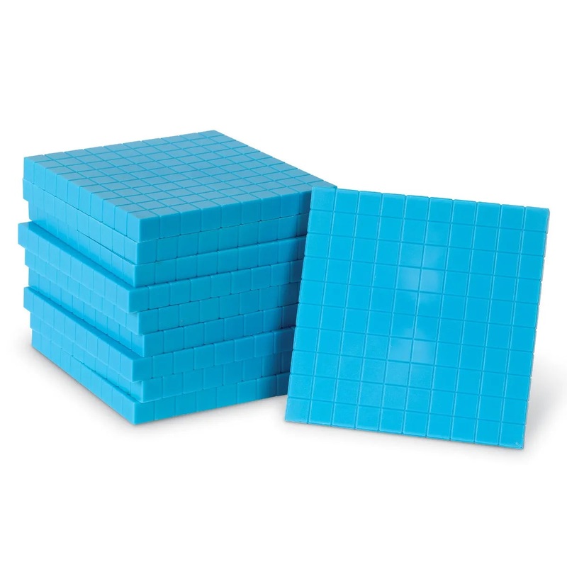 Plastic Base Ten Flats (Set of 10)