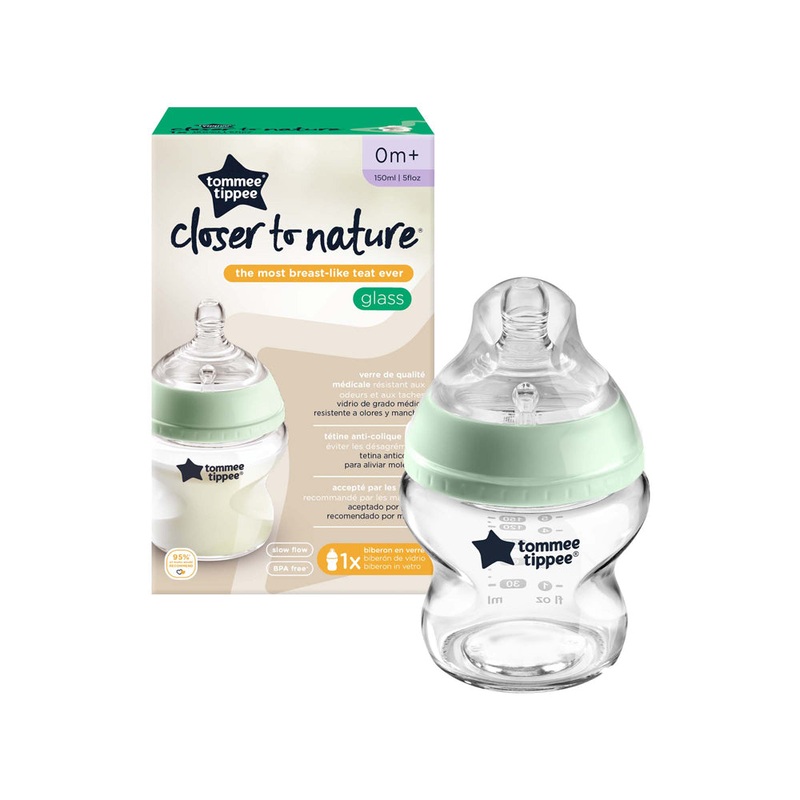Tommee Tippee Closer to Nature Glass Feeding Bottle – 150ml