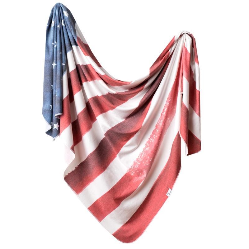 Copper Pearl Knit Swaddle Blanket | Patriot