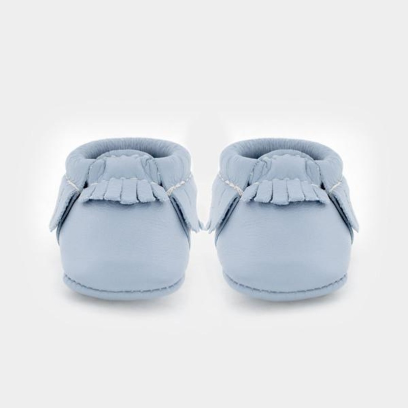 Freshly Picked Newborn Moccasin – Powder Blue