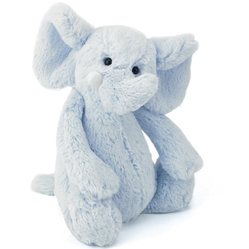 Jellycat 14″ Bashful Elephant, Light Blue