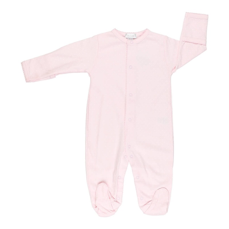 NLO Basic Footie Dots Pink/White