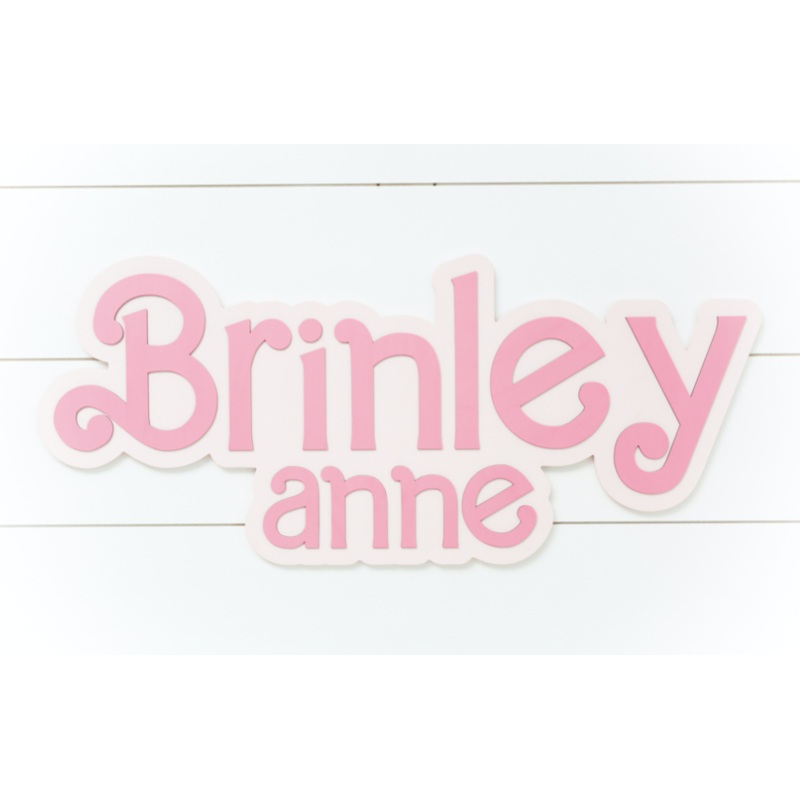 Sugar + Maple Personalized Bubble Wood Sign | Doll