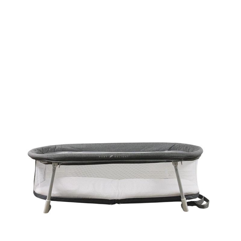 Baby Delight Snuggle Nest Portable Infant Bassinet, Charcoal Tweed