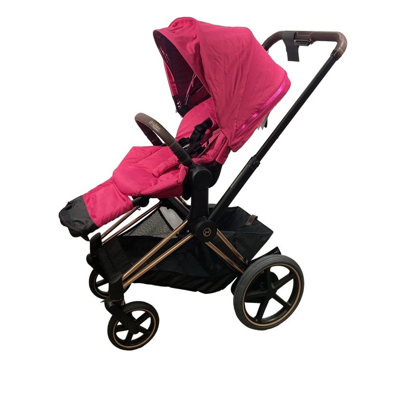 Cybex E-PRIAM Electric Stroller, 2019, Fancy Pink, Rose Gold, with Battery