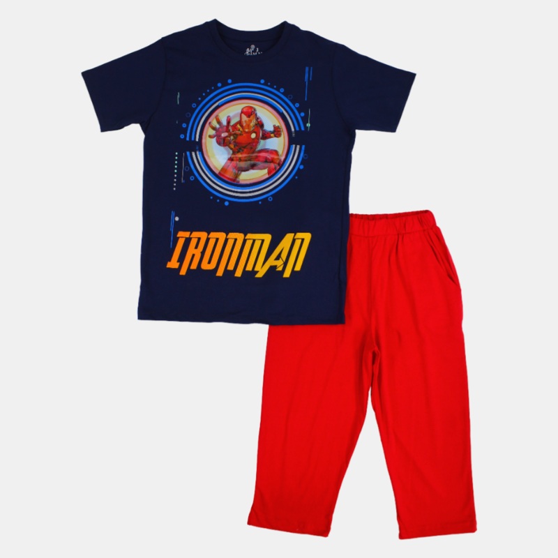 Iron Man Boys Cotton Pajama Set
